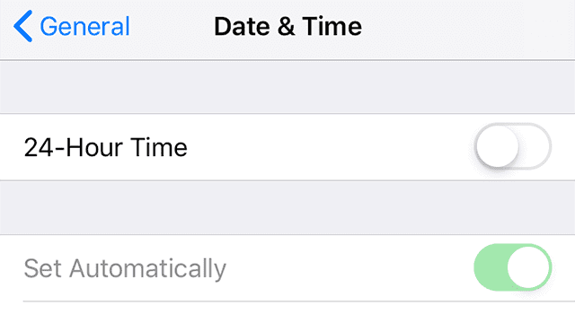 Set Time Automatically on iPhone