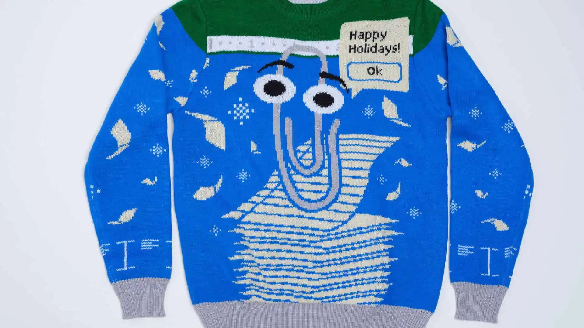 2022 Windows Ugly Sweater featuring Clippy