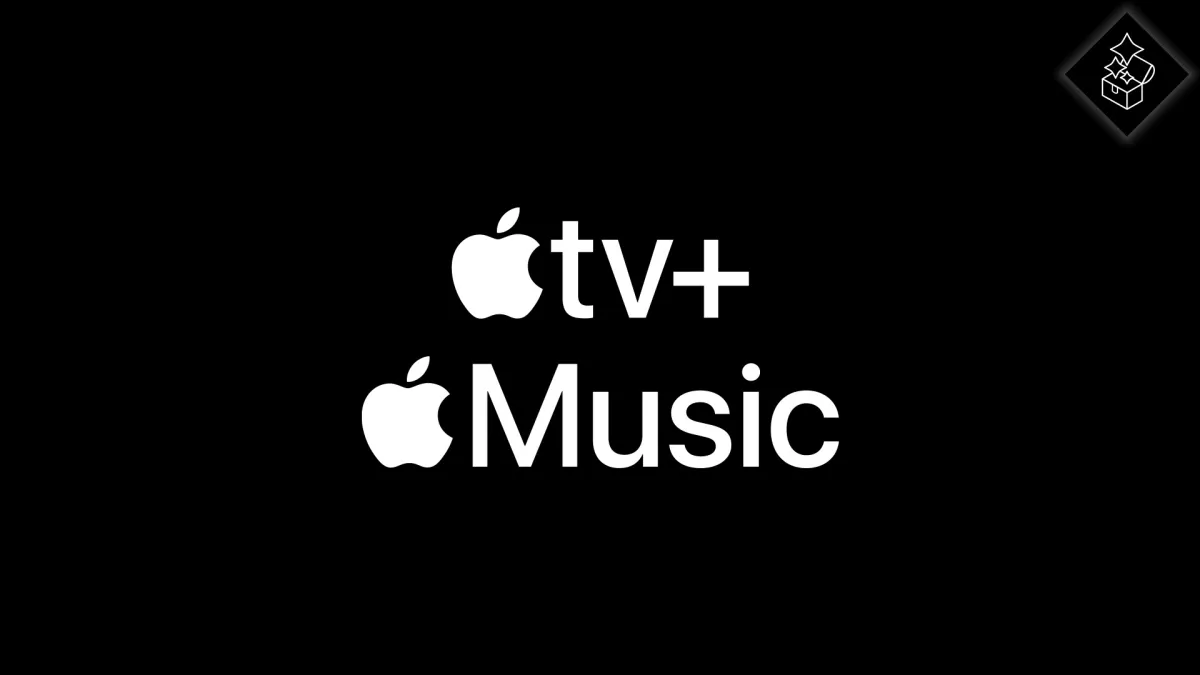 Apple TV+ and Apple Music logos