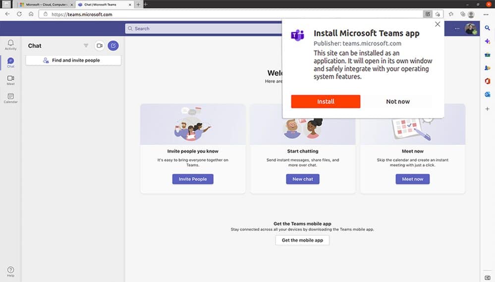 Microsoft Teams PWA