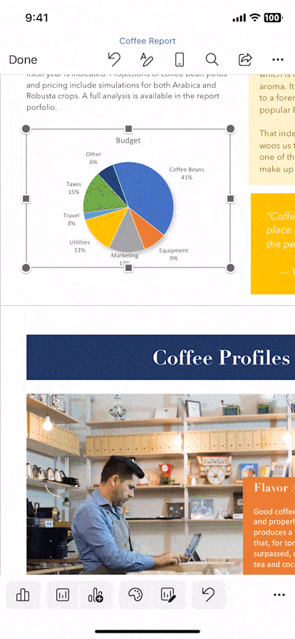 visual improvements on contextual command bar and ribbon palette of Excel