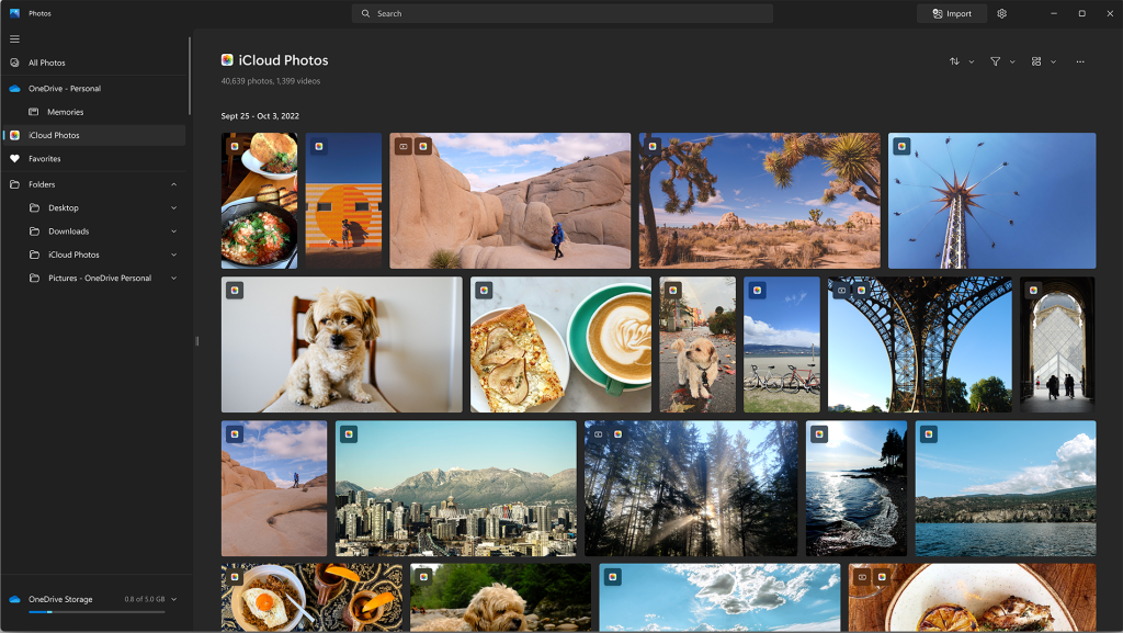 iCloud Photos integration on Windows 11’s Photos app
