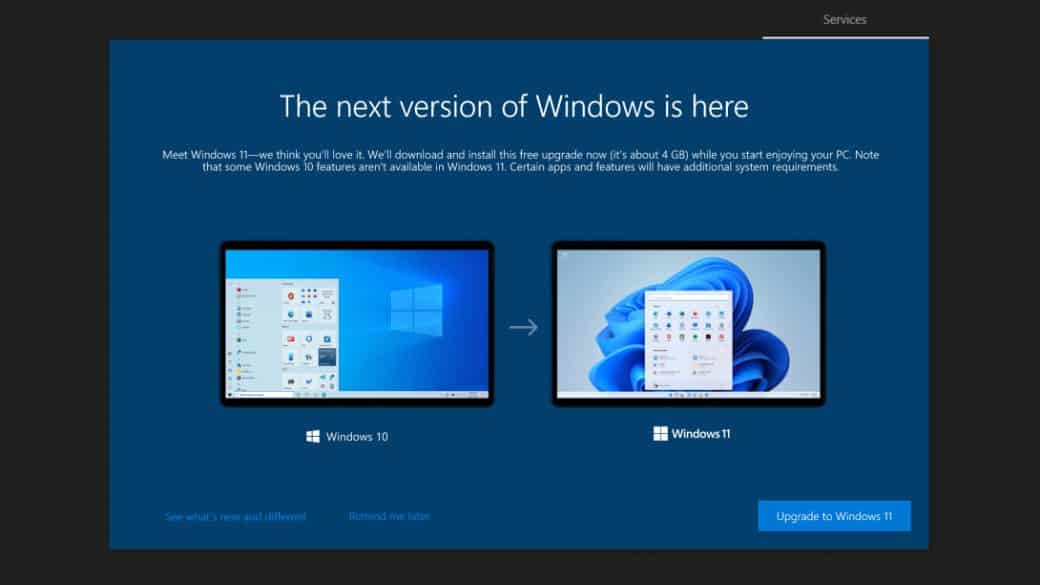 L'aggiornamento OOBE di Windows 10 KB5020683 include l'opzione di aggiornamento di Windows 11