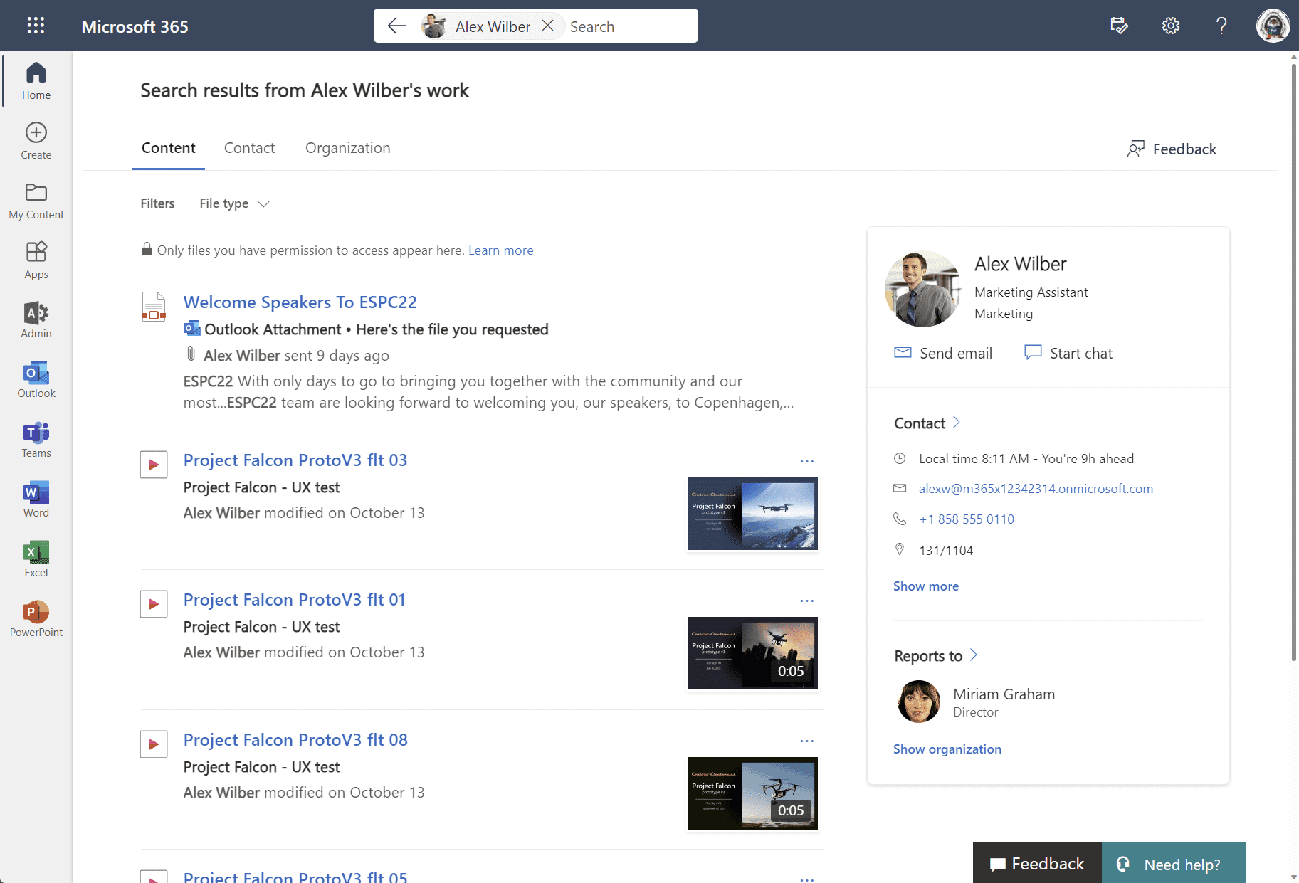 Traditional Outlook attachment search in Microsoft Search