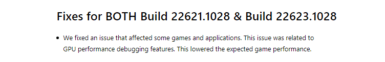 Correcciones de Windows 11 Insider Preview Beta Build 22621.1028 y Build 22623.1028