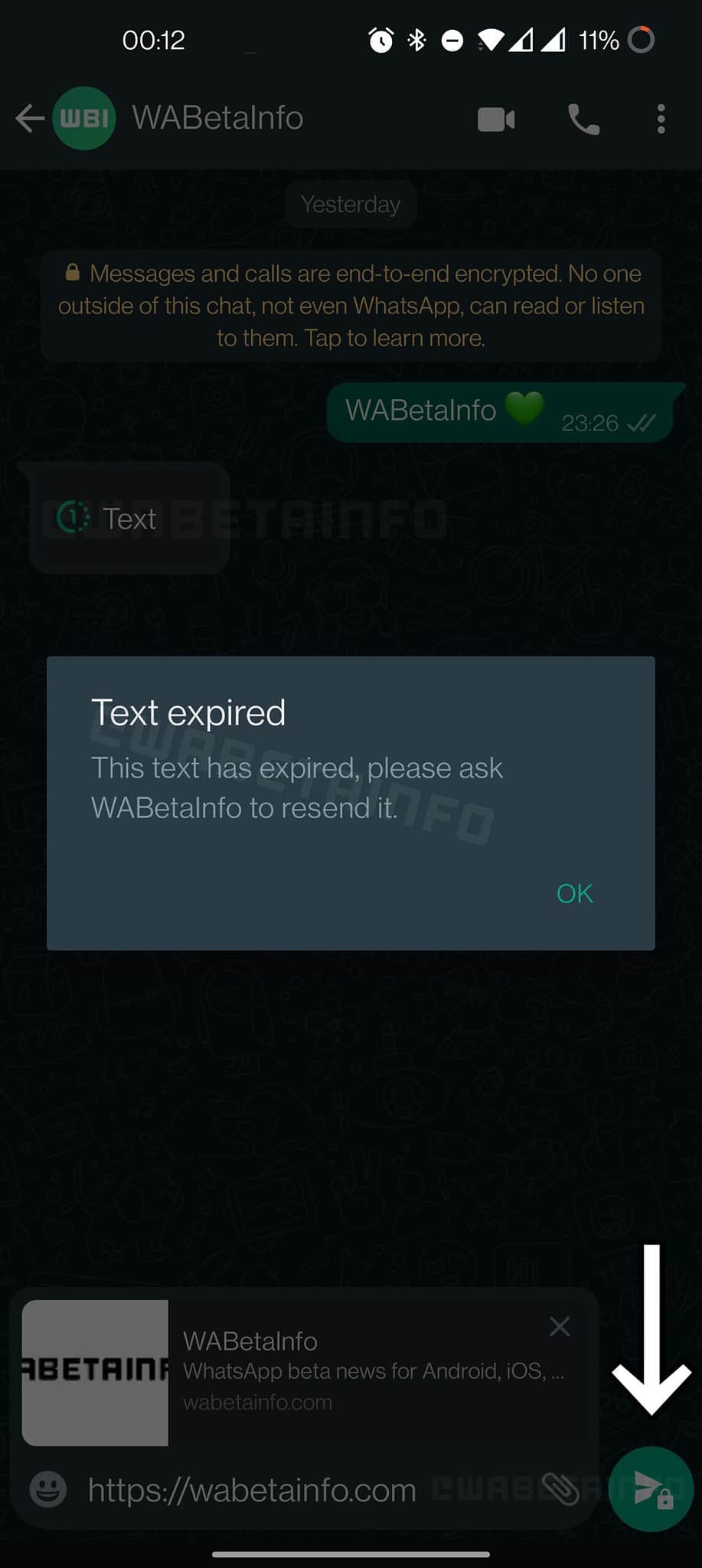 WhatsApp's view once messages will not include images and videos only