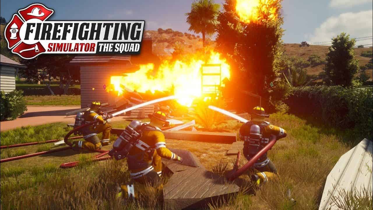 Simulador de lucha contra incendios: póster del juego The Squad