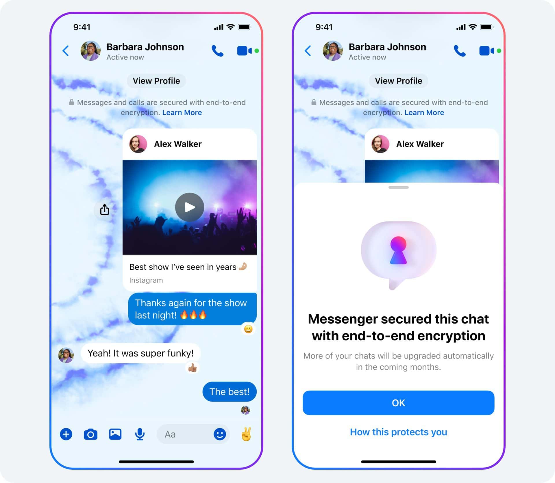 Chat theme in Messenger