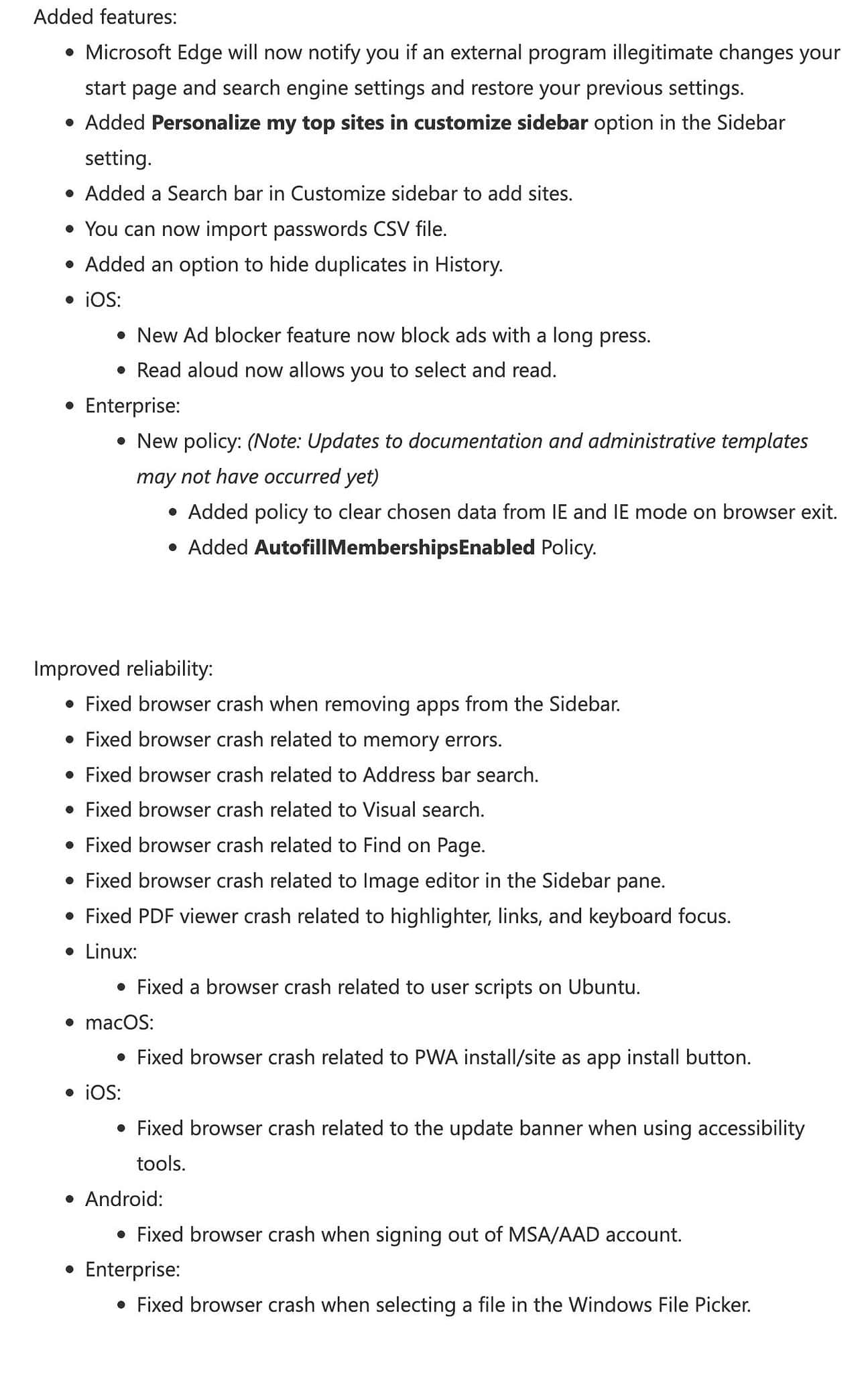 Microsoft rolling out edge dev 111 0 1619 2 for eligible devices