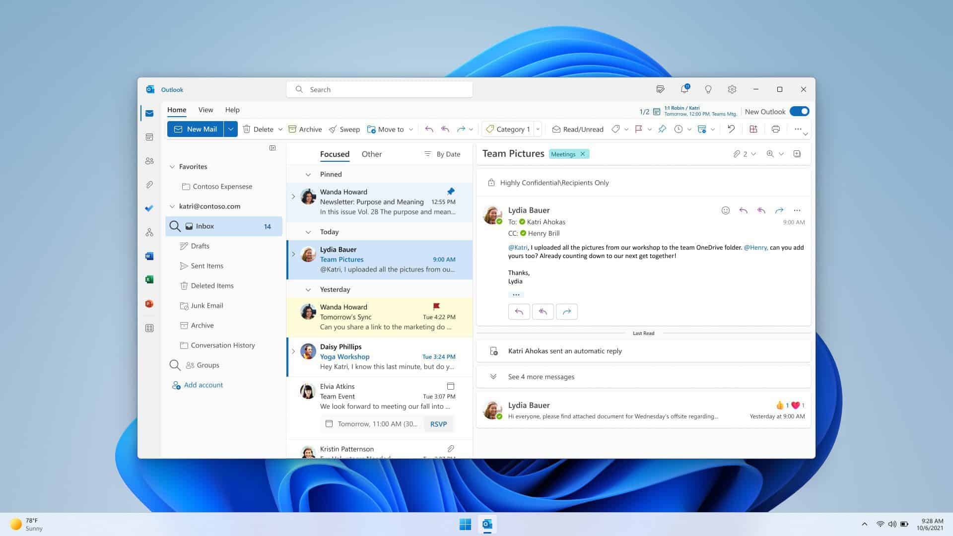 Microsoft fait un pas de plus vers le remplacement de l'application Stock Mail de Windows 11 par le nouveau "One Outlook"