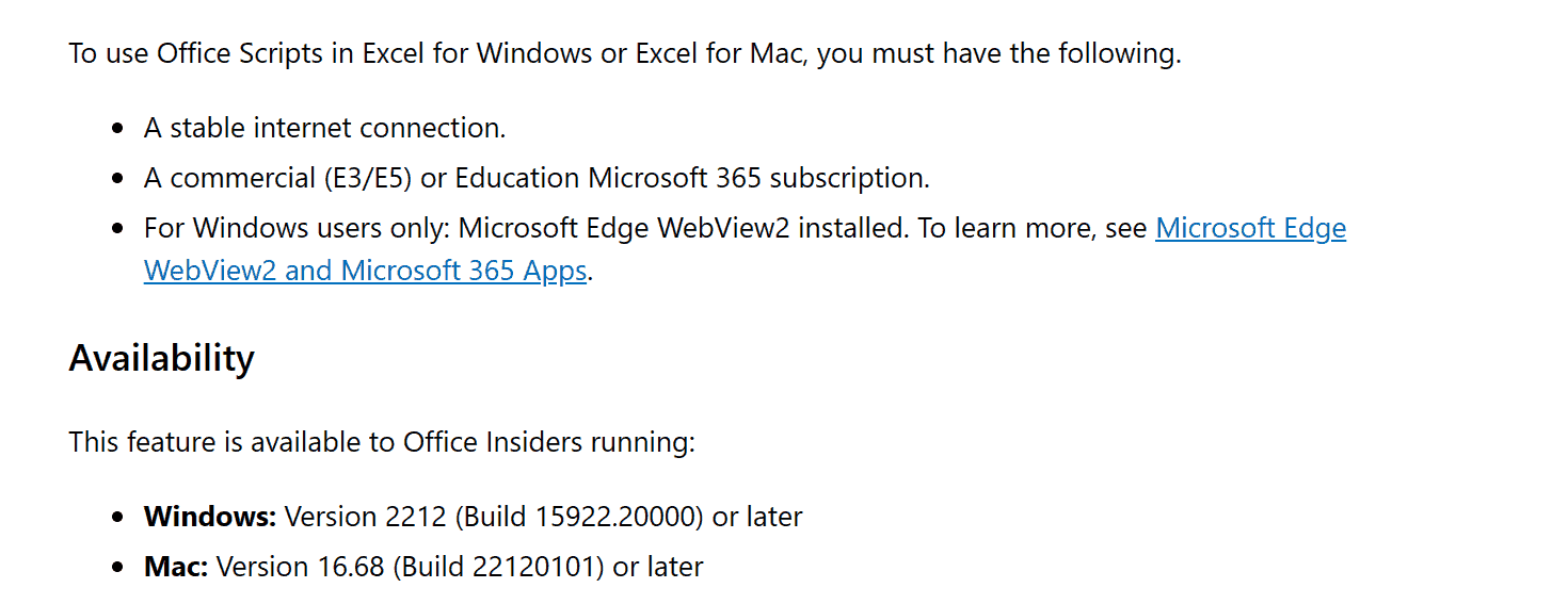 Microsoft Excel on Mac versus Excel on Windows