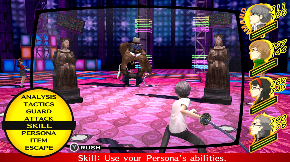 Persona 4 Golden gameplay scene