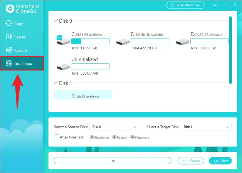 L'Assistant de clonage de disque pour copier le disque dur