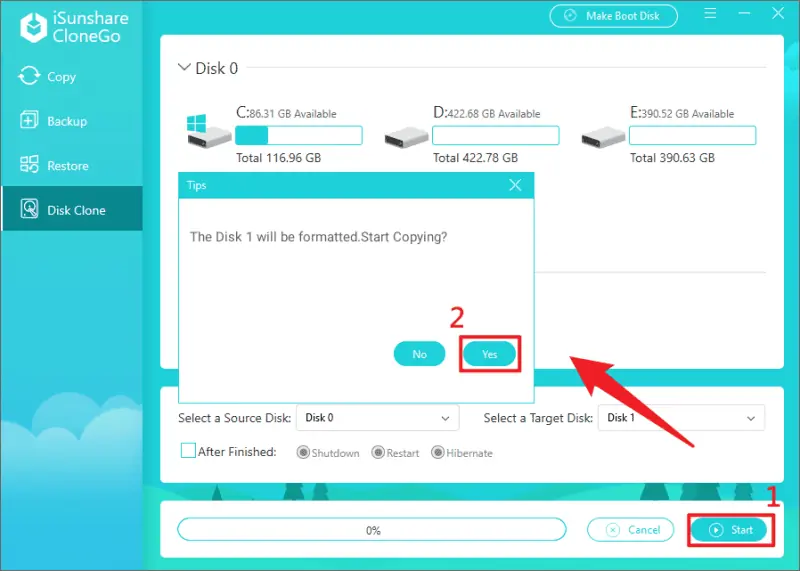 Cloner disque de démarrage sur SSD dans Windows 11/10/8/7