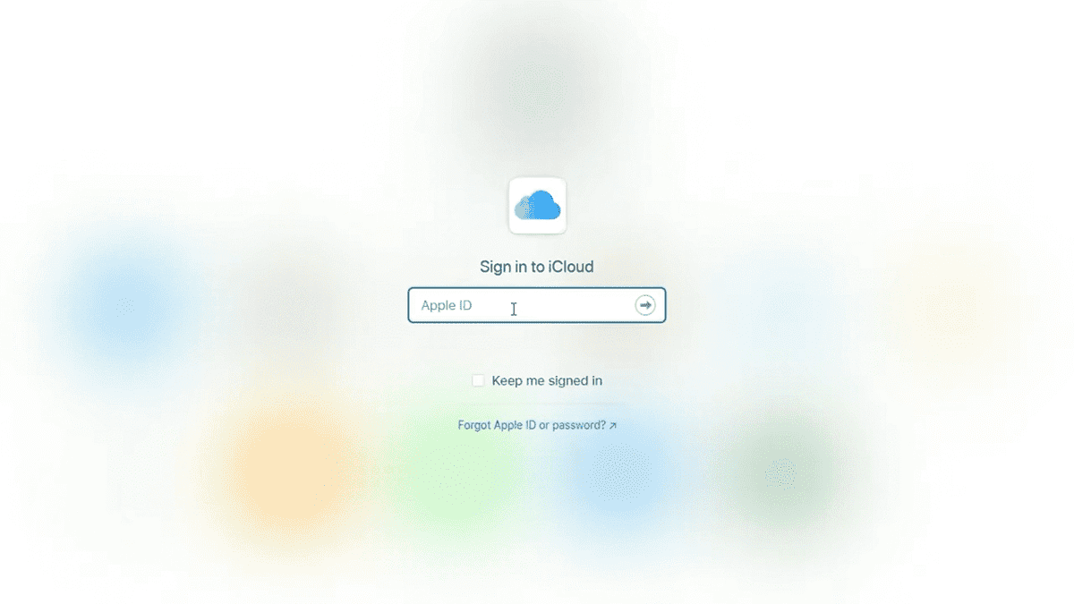 Sign in to iCloud