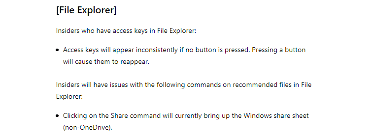 Windows 11 Insider Dev Build 23424 known issues