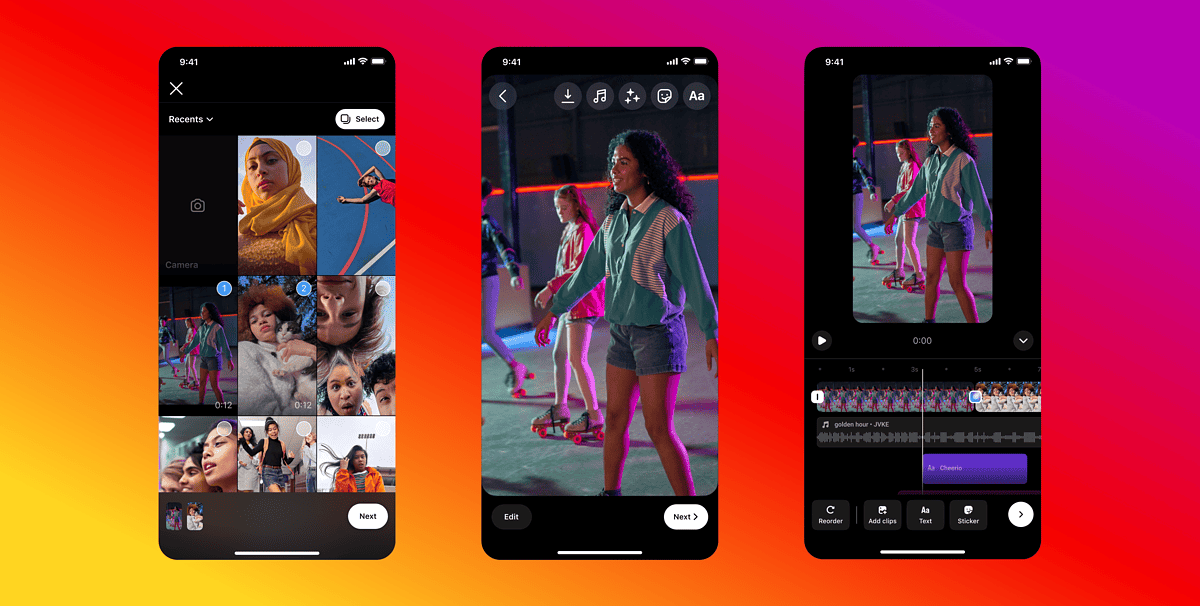 Instagram unified editing screen