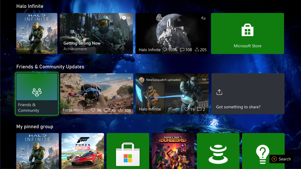 New Xbox dashboard "Friends & Community Updates" channel