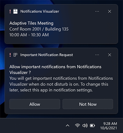 Notificación importante de Windows 11