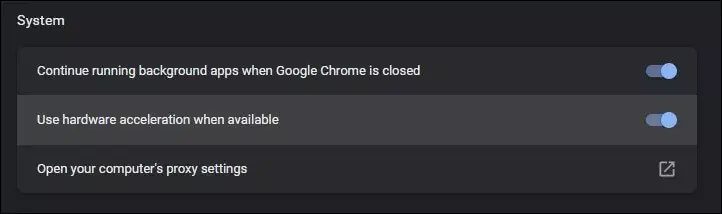 turn off hardware acceleration in chrome