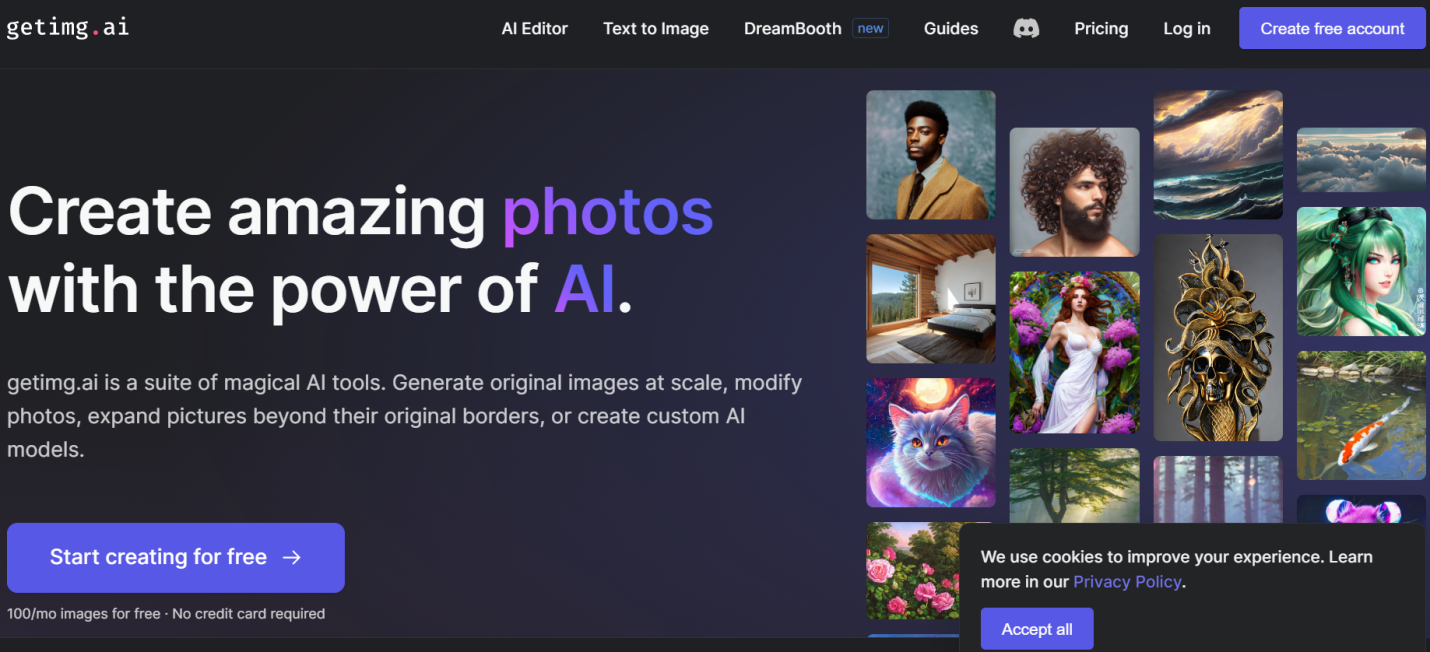 Getimg.AI create photos with AI