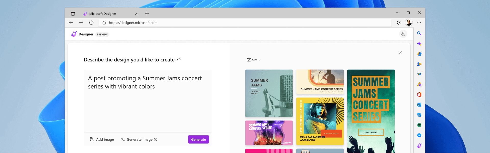 You can now share prompt templates on Microsoft Designer