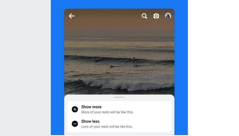 Facebook Reels Show More and Show Less buttons