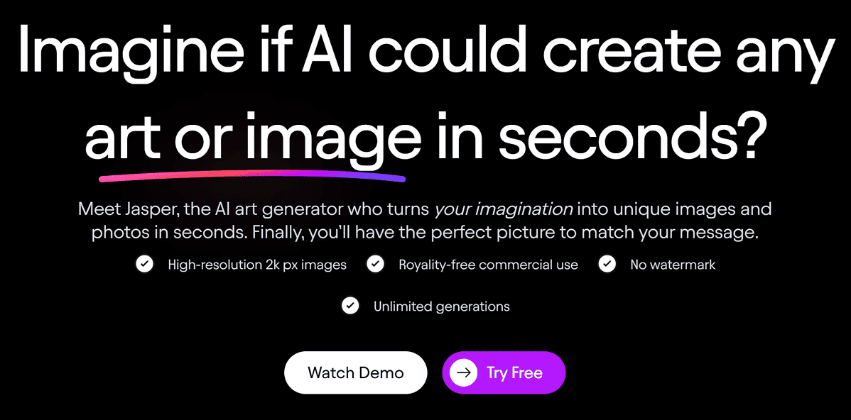 jasper-ai-text to image