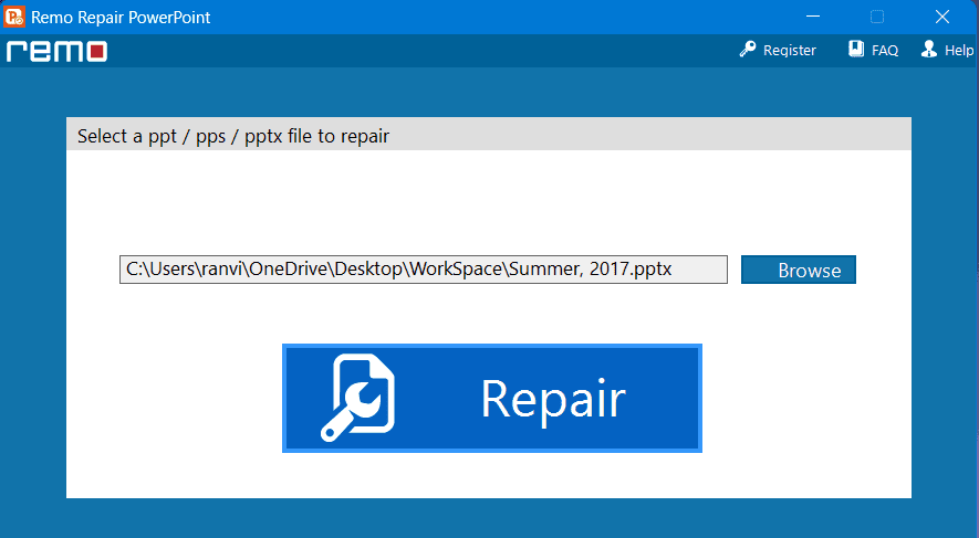Repair your corrupt PowerPoint File