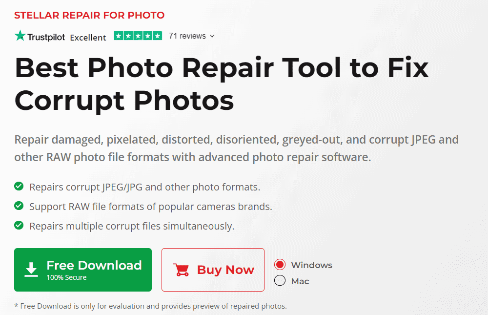 Stellar Repair for Photo