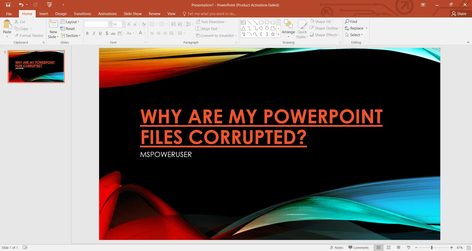 Why are my PowerPoint files corrupted