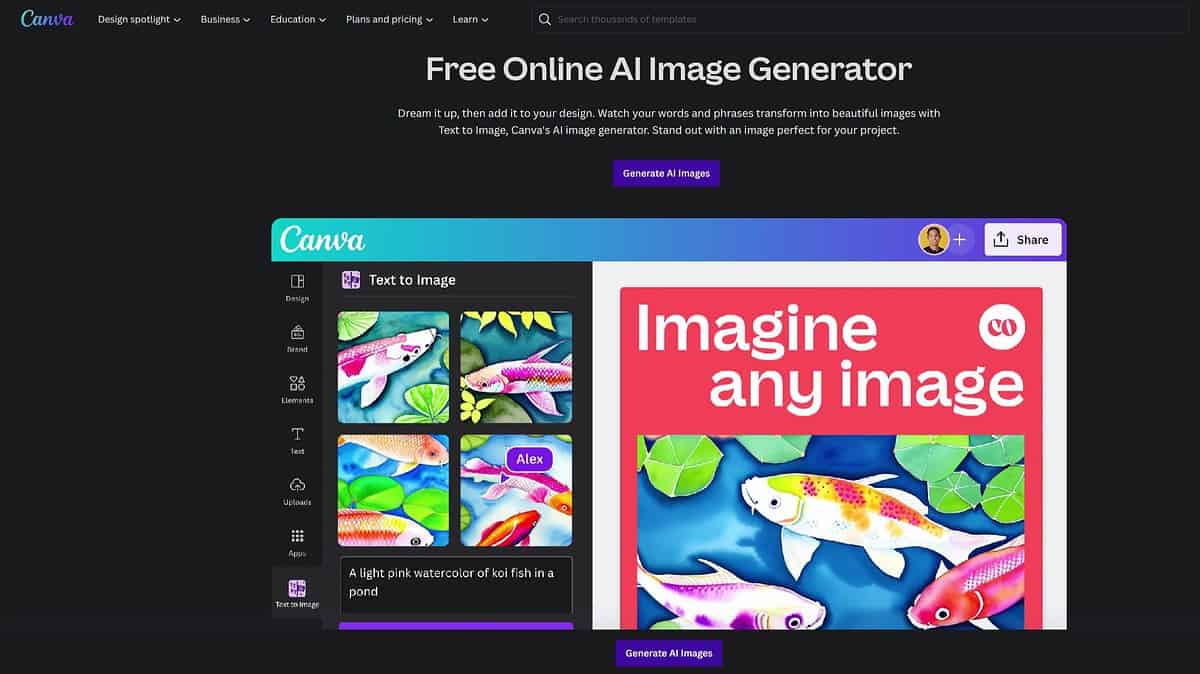 best ai art generator for children's books Canva