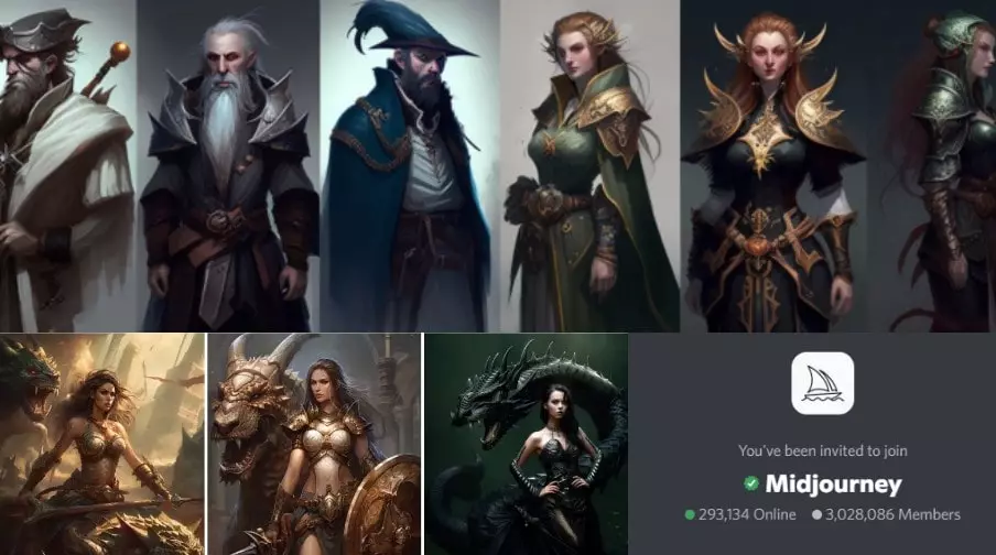 Midjourney AI art fantasy characters