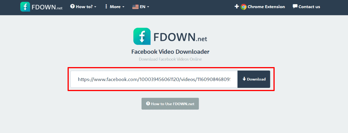 FDOWN.net facebook video downloader