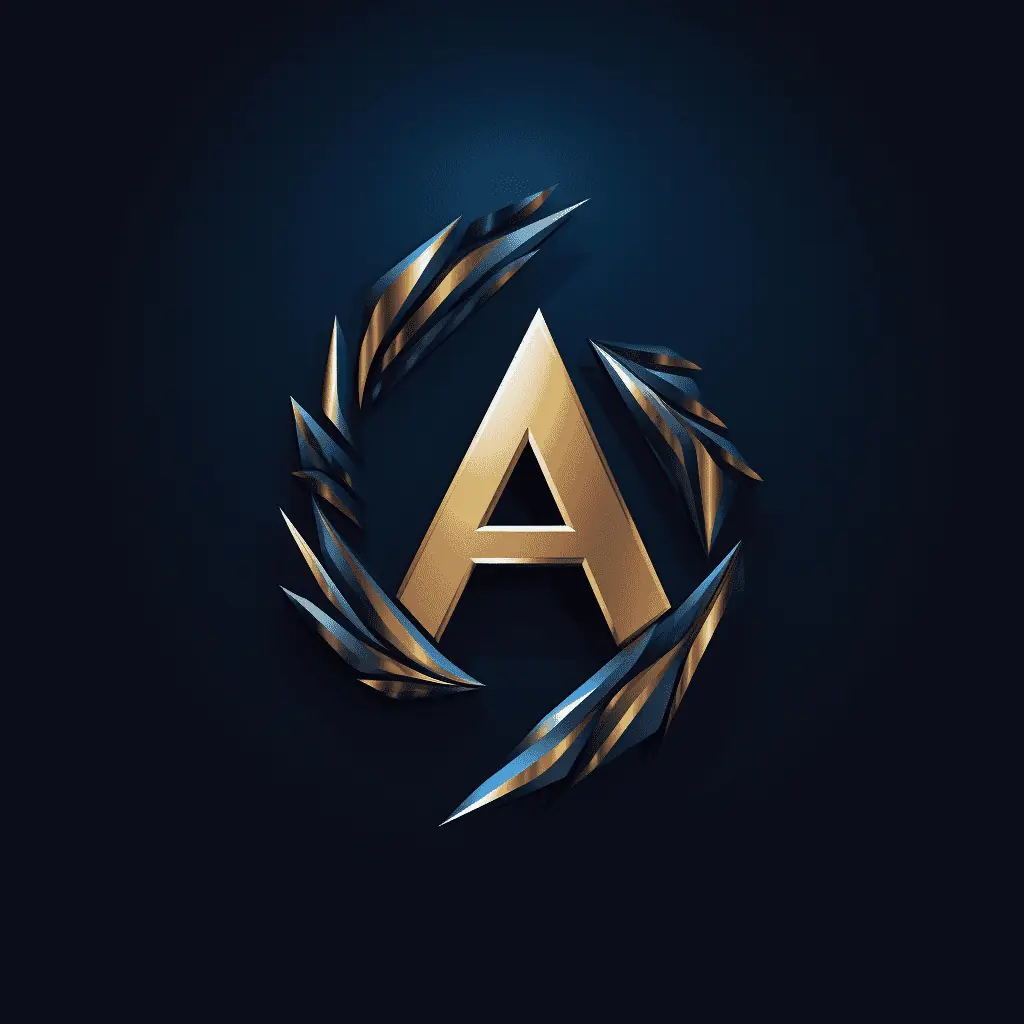 Alpha Financial Services Letterform Midjourney Logo Prompts