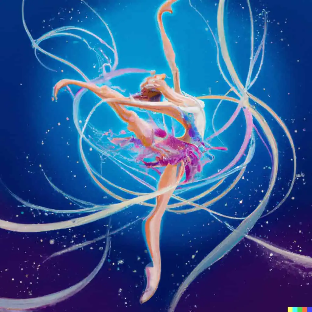 Digital illustration of a ballet dancer in a graceful leap Best DALL-E 2 Prompts