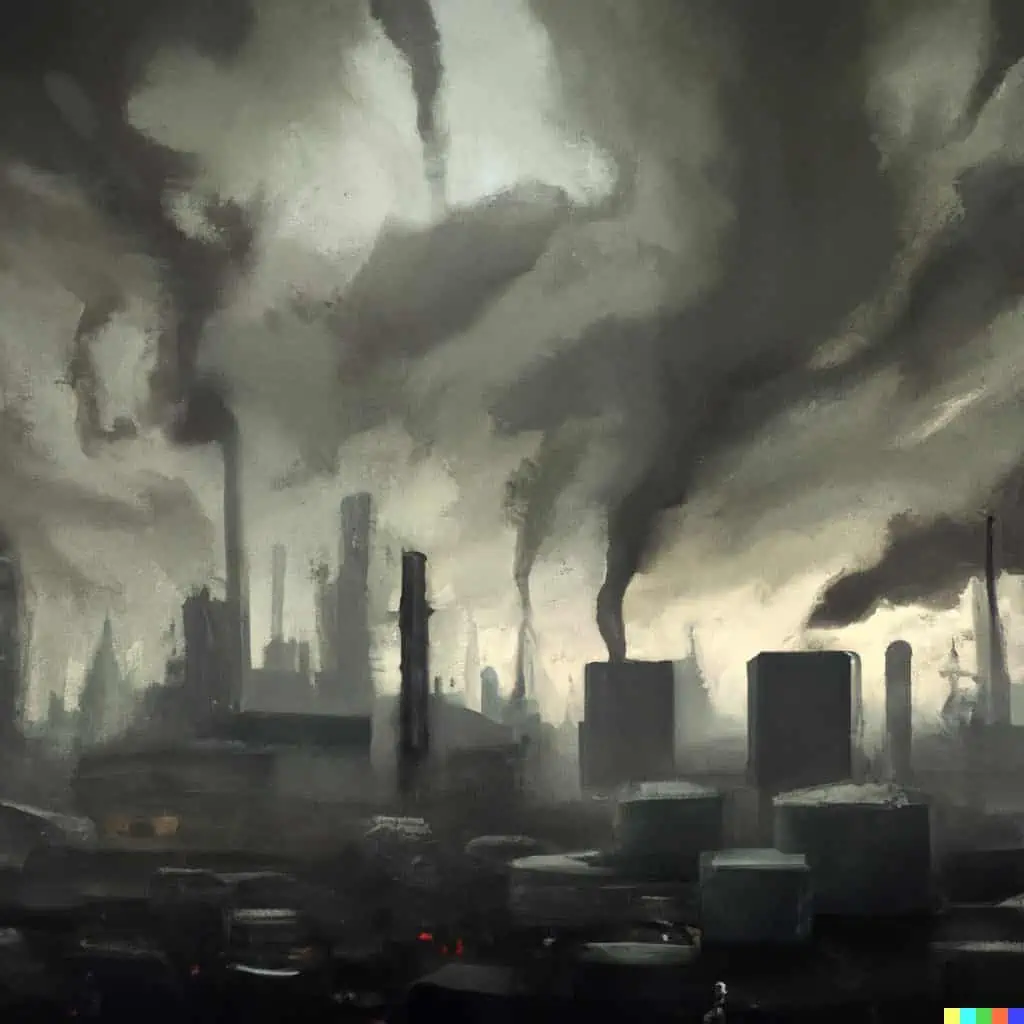 Dystopian City Painting Best DALL-E 2 Prompts