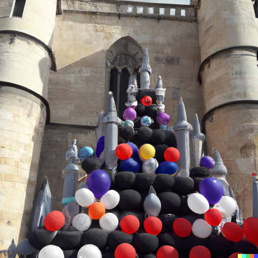 Gothic Castle Made of Baloons Best DALL-E 2 Prompts