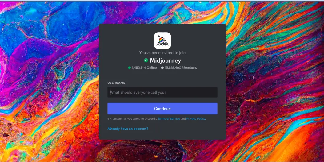 Midjourney Discord invite