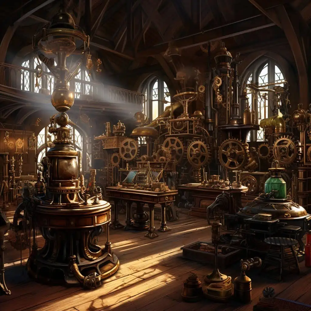 Steam Punk Inventor Room Best Stable Diffusion Prompts