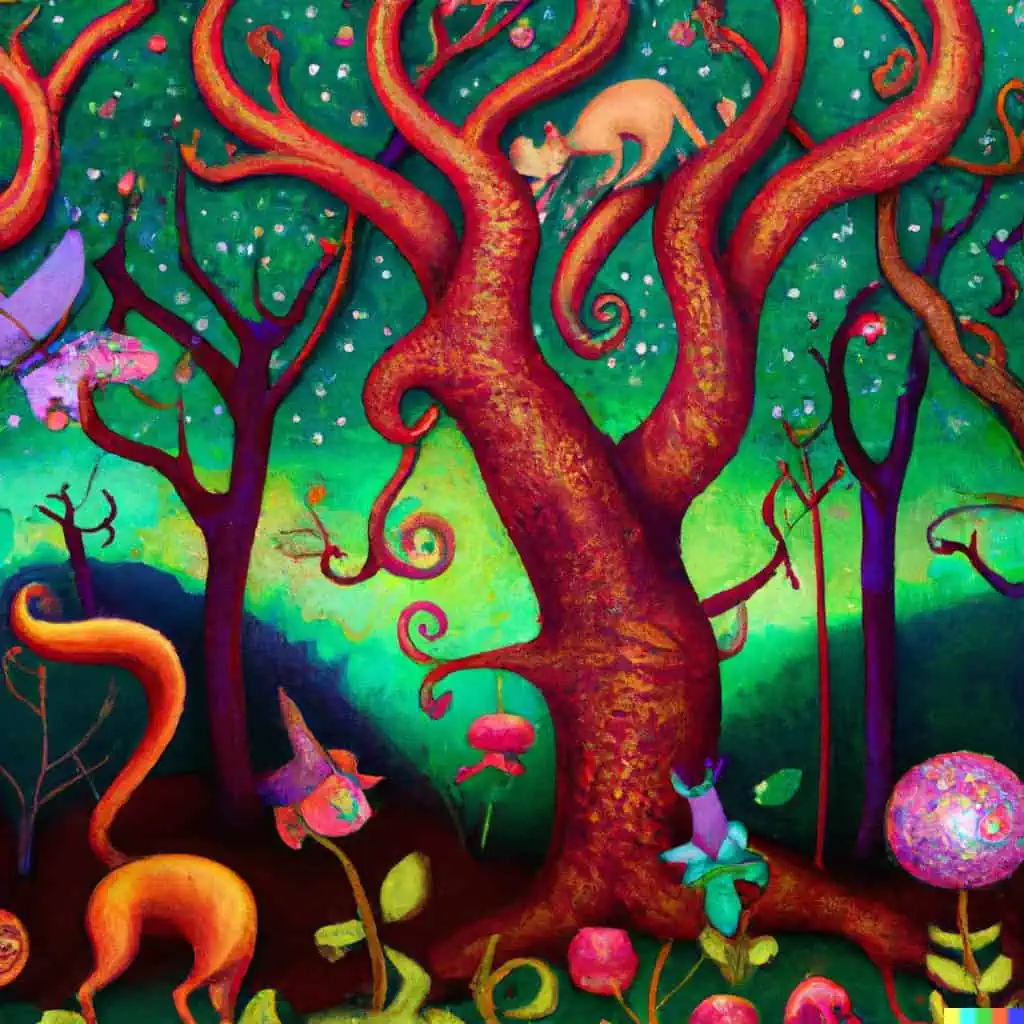Whimsical Painting of a Forest Best DALL-E 2 Prompts