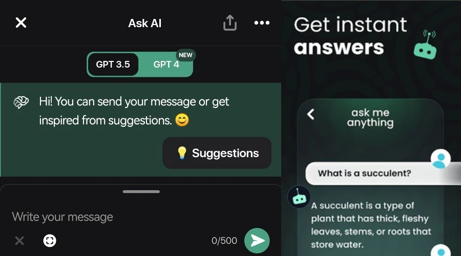 Aplikace AskAI chatbot