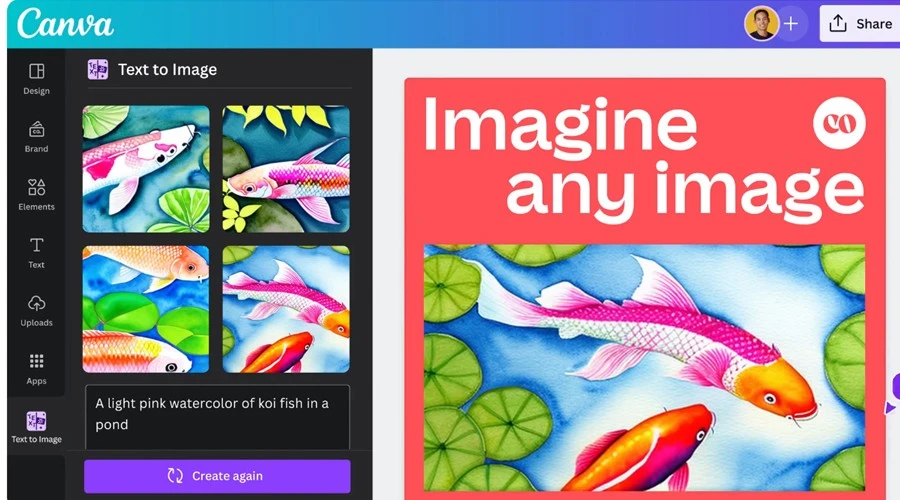 Canva AI alati za grafički dizajn