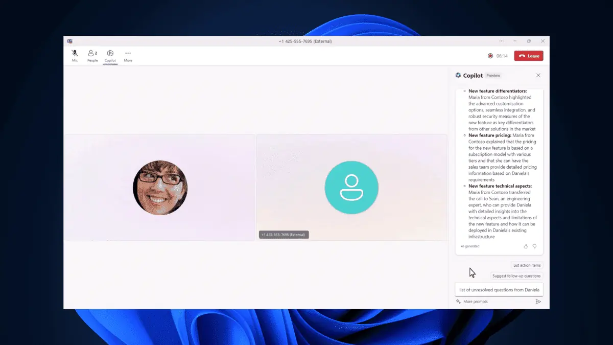 Инструмент Microsoft для помощи искусственному интеллекту Copilot в Teams  только что расширился до режимов телефона и чата