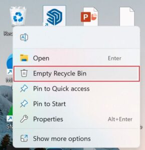 empty recycle bin