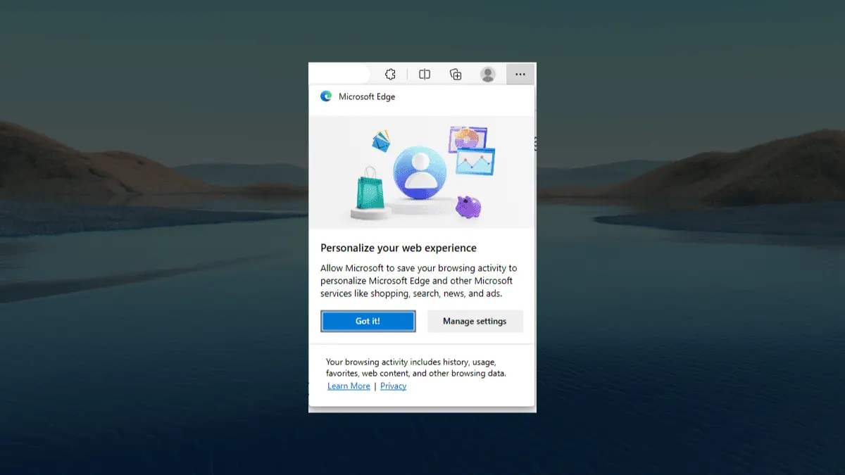 How to disable personalize your web experience prompt in Microsoft Edge -  MSPoweruser