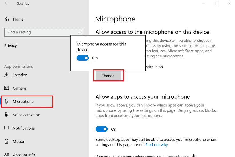 allow microphone access