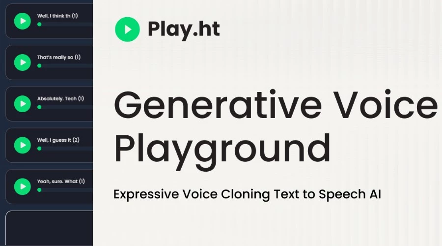 Play HT voice generator 