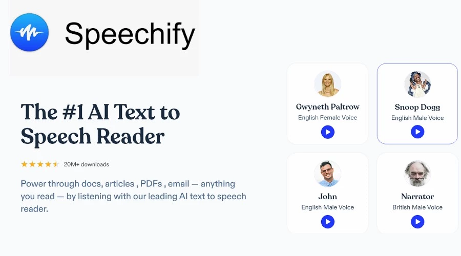 Speechify AI-spraakgenerator