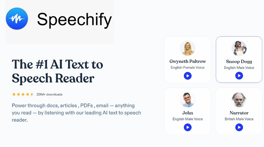 Speechify AI voice generator